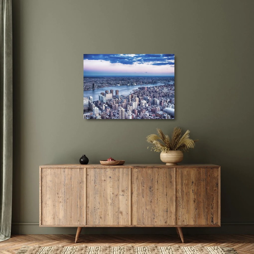 Tablou pe sticlă cu New York (70x50 cm)