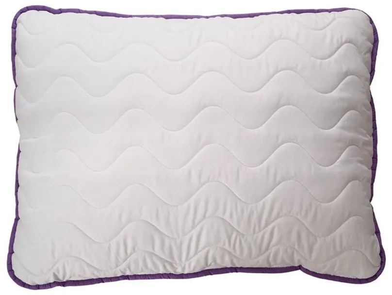 Patura quiltata pentru toate anotimpurile 140x200 cm cu perna STELLA LAVENDER 70x90 cm, alba