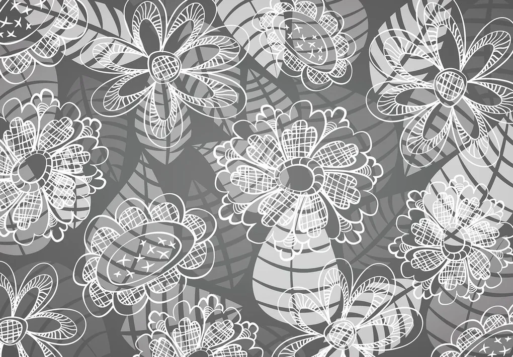 Fototapet - Flori - gri (152,5x104 cm), în 8 de alte dimensiuni noi