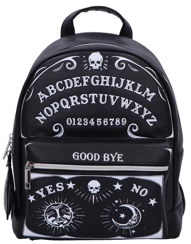 Rucsac mic negru din piele ecologica Ouija Spirit Board 28cm