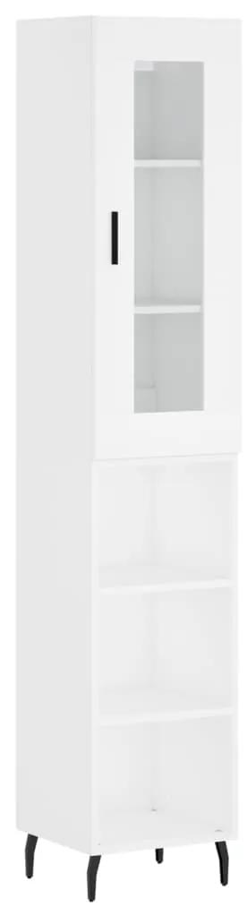3199377 vidaXL Dulap înalt, alb, 34,5x34x180 cm, lemn prelucrat