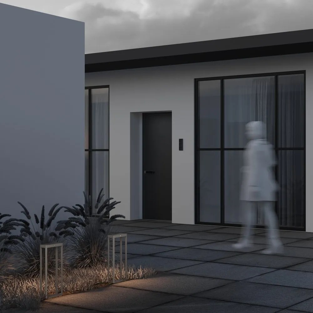 Stalp LED solar cu senzor de miscare pentru exterior IP54 Pir