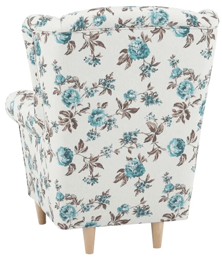 Fotoliu cu taburet, material textil rose 14, ASTRID