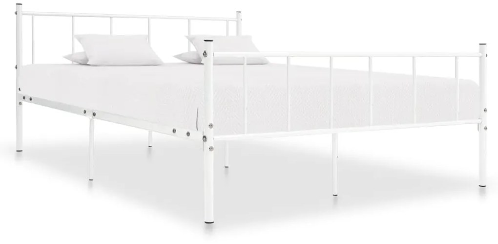 284634 vidaXL Cadru de pat, alb, 180 x 200 cm, metal