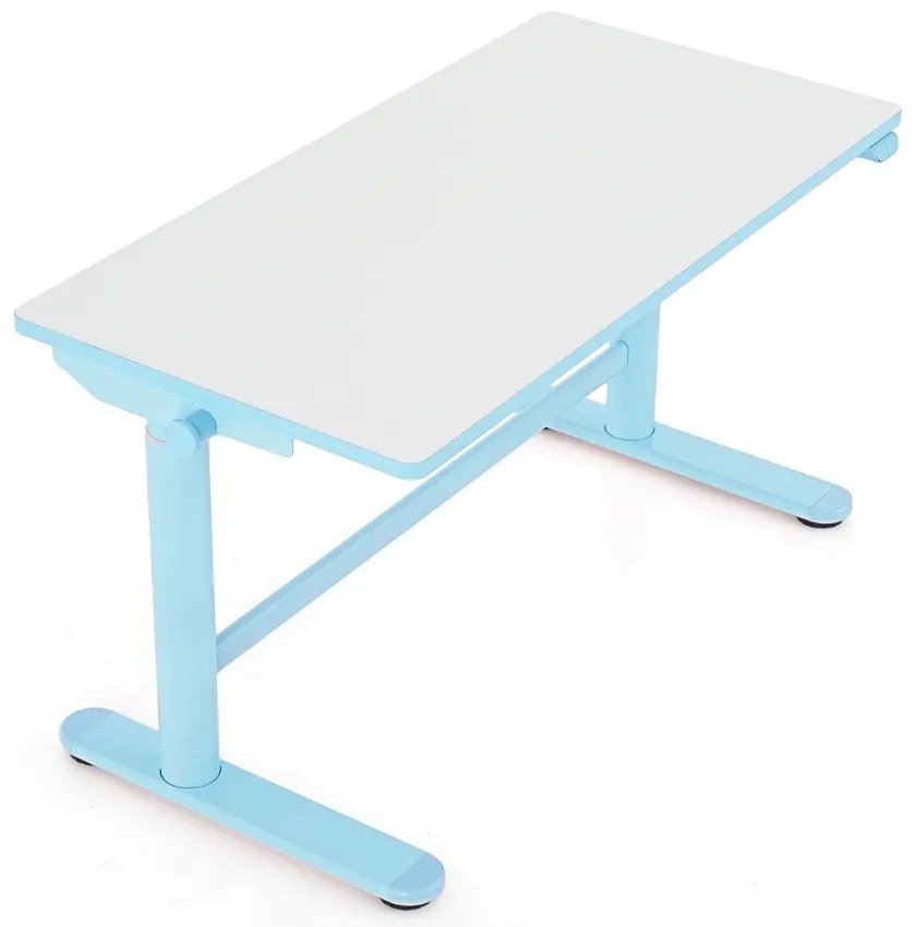 Masa reglabila in inaltime OfficeTech Kids, 100 x 50 cm, alb/albastru