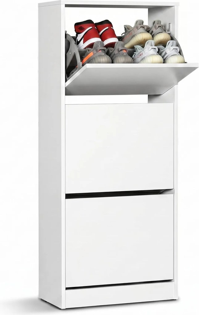 Pantofar Adore Compact Plus, 12 Perechi, 3 Compartimente, 51 x 119 x 26 cm