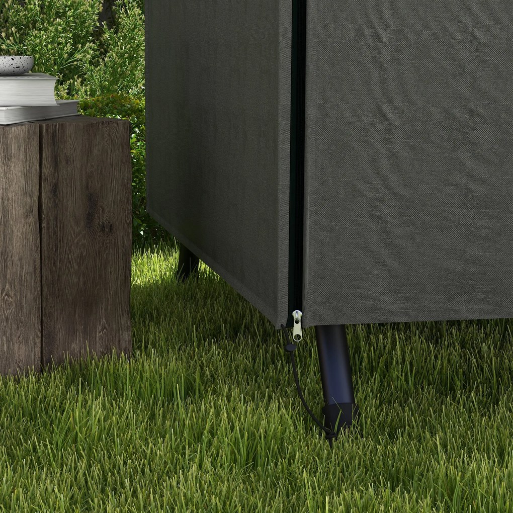 Outsunny Husă pentru balansoar de grădină, husa pentru balansoar Hollywood, prelată de protecție, impermeabilă, 205 x 124 x 164 cm, Gri închis | Aosom Romania