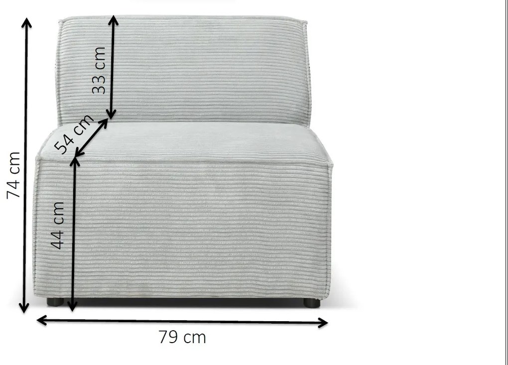 Canapea modulară Cuboid Sed (gri maro). 1071644