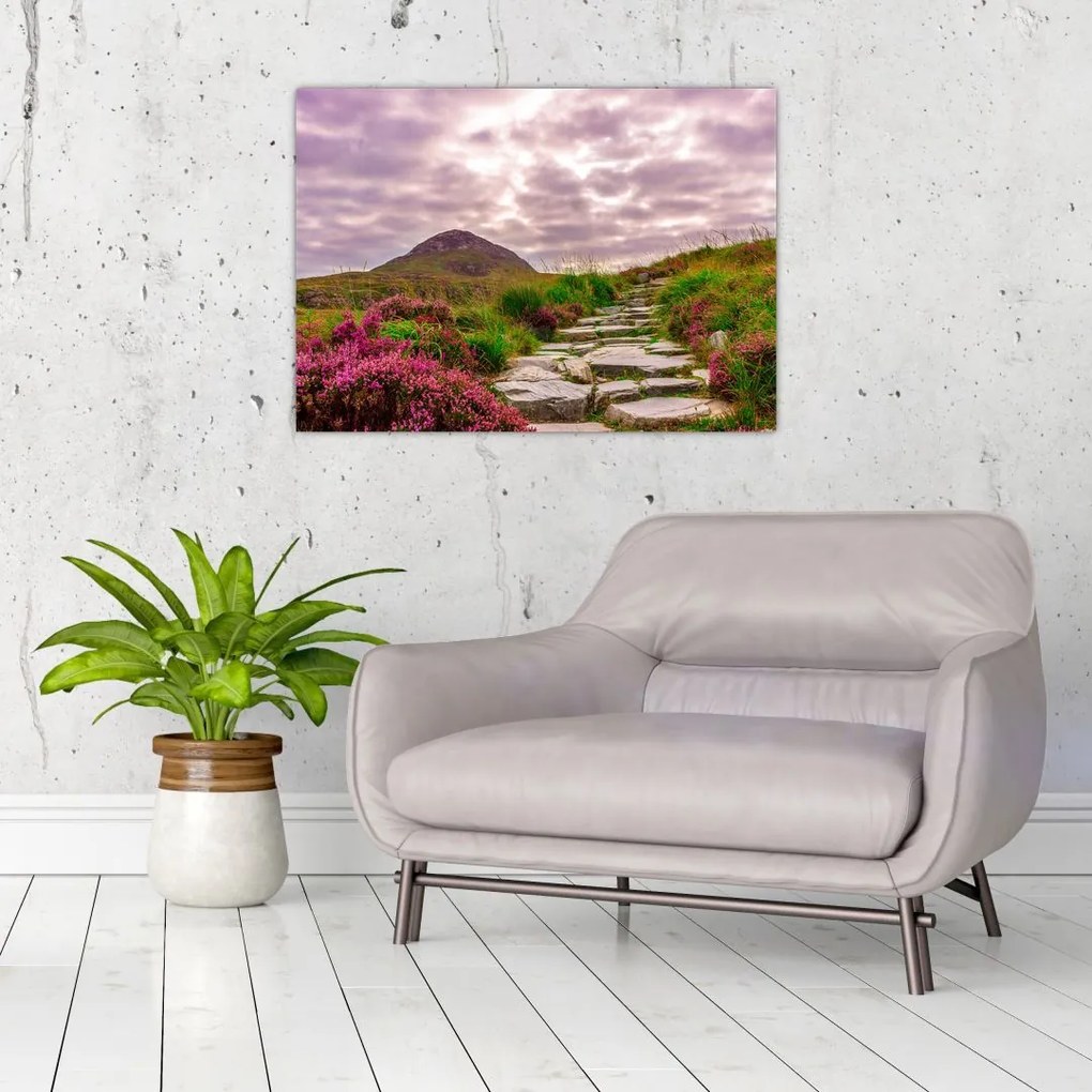 Tablou pe sticlă cu peisaj (70x50 cm)
