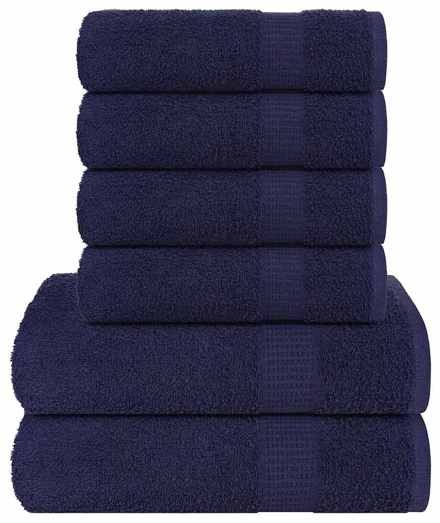 vidaXL Set prosoape 6 piese Bleumarin 360 g/m² 100% bumbac