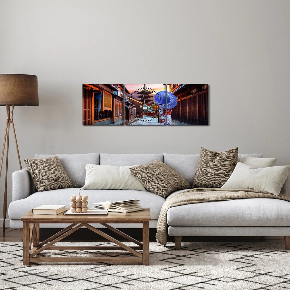 Tablou - Femeie asiatică (cu ceas) (90x30 cm)