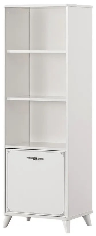 Biblioteca Perla S pentru camera copii 55x40x162 cm ,   Rafturi practice pentru carti si decor