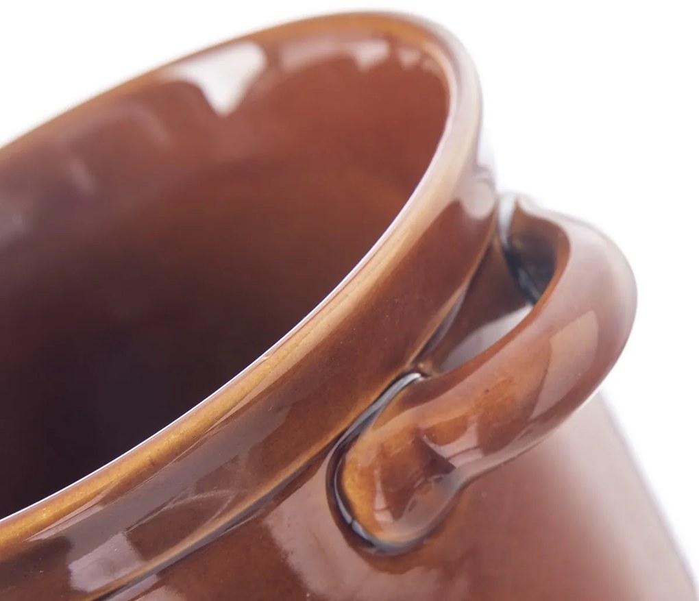 Oală de untură Orion din ceramică cu capac, 1,1 l