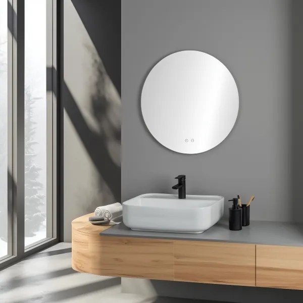 Brilagi - Oglindă DEMI ECO LED reglabilă, 12W/230V, cu încălzire anti-aburire și iluminare LED integrată, Ø 60 cm, IP44