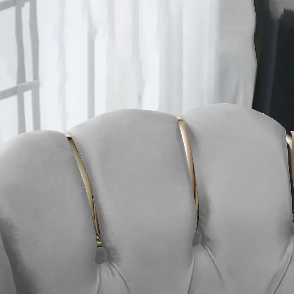 Set canapea Viena 2+1+1Homs textil gri-auriu,30703