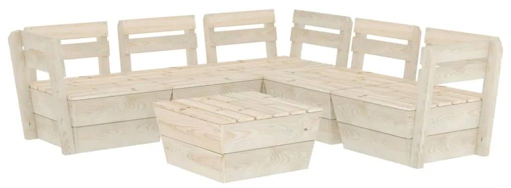 3063720 vidaXL Set mobilier pentru grădină, 6 piese, lemn de molid tratat