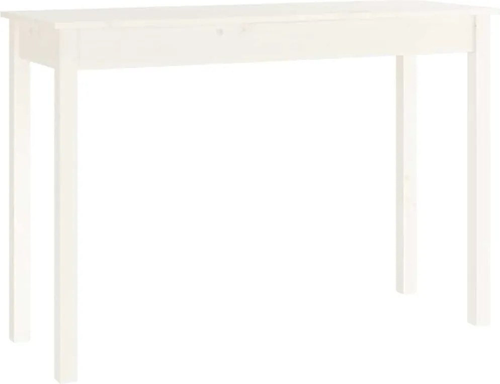 vidaXL Masă consolă, alb, 110x40x75 cm, lemn masiv de pin