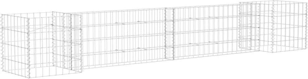 vidaXL Jardinieră gabion în formă de H, 260 x 40 x 40 cm, sârmă oțel