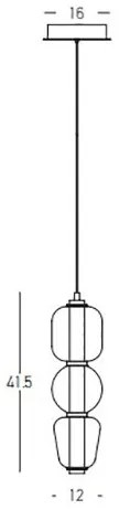 Lustra, Pendul design modern LED DECO auriu/ sampanie