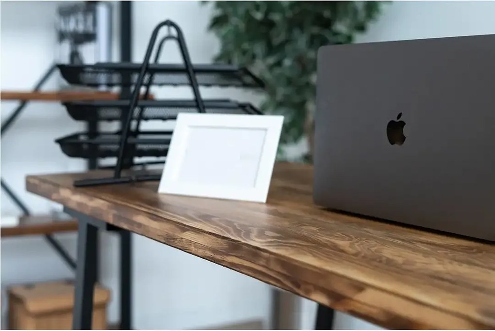 Masa bucatarie  lemn,Solid Wood, natural-negru,140x60x75 cm, 30077