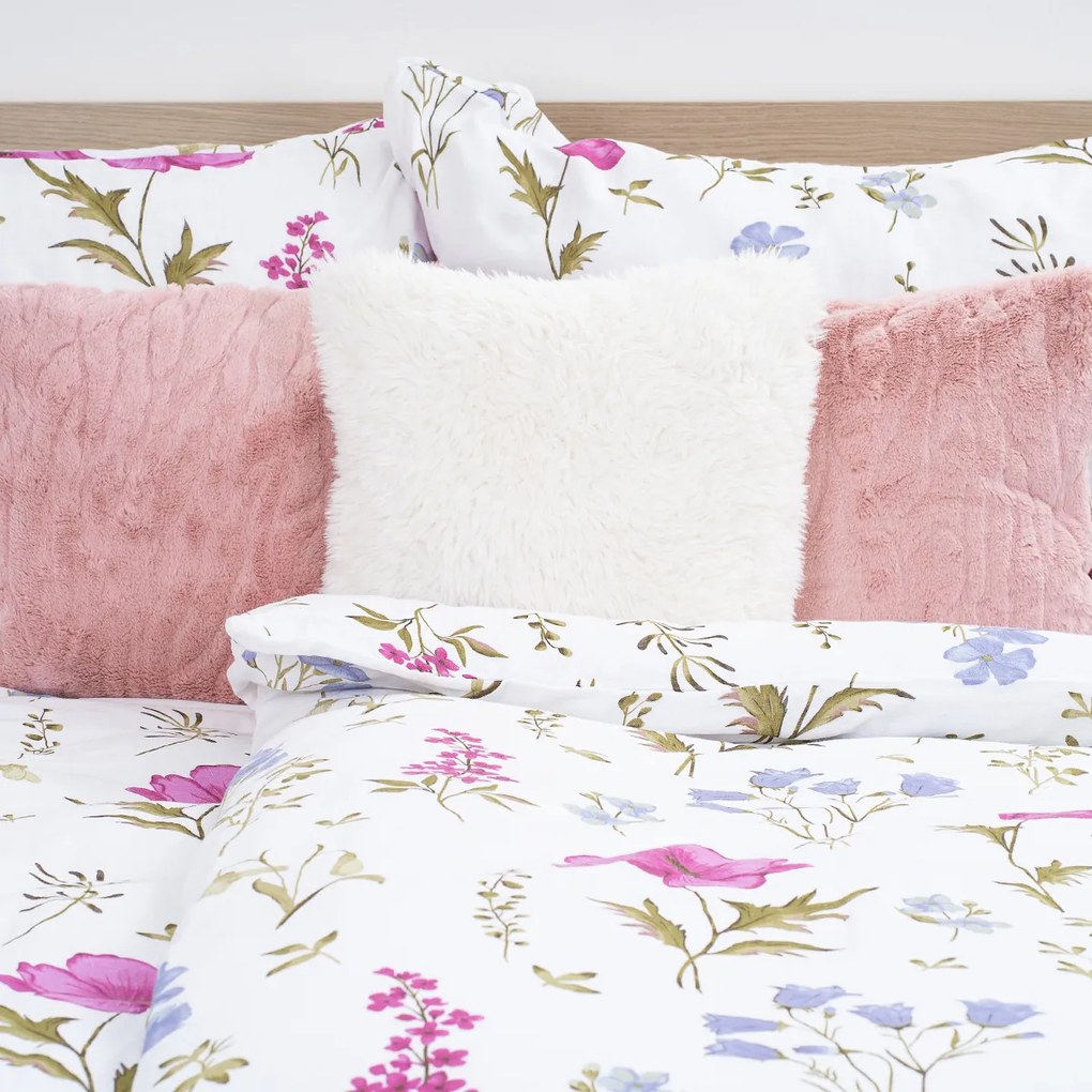 Lenjerie de pat din muselină 4Home Wildflower Harmony, 140 x 220 cm, 70 x 90 cm