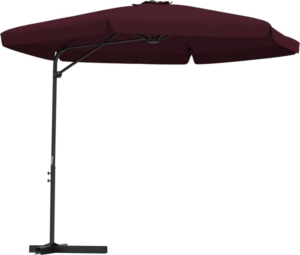 vidaXL Umbrelă de soare exterior, stâlp din oțel, roșu bordo, 300 cm