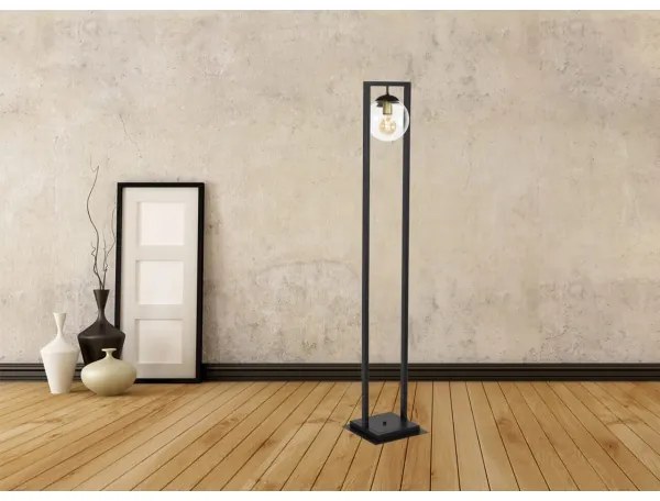 Lampadar REY 1xE27/7W/230V negru Klausen 107003