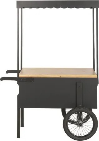 Stand decorativ din metal si lemn cu copertina, „Market Style”