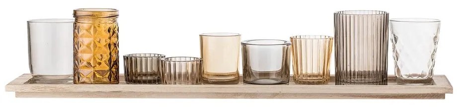 Sfeșnice 9 buc. din sticlă Sanga – Bloomingville