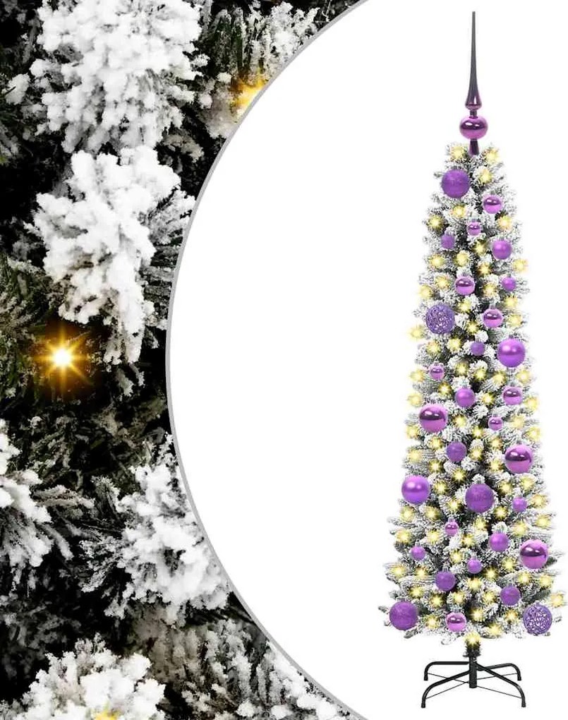 vidaXL Brad de Crăciun artificial Alb 120 cm PVC și metal și plastic