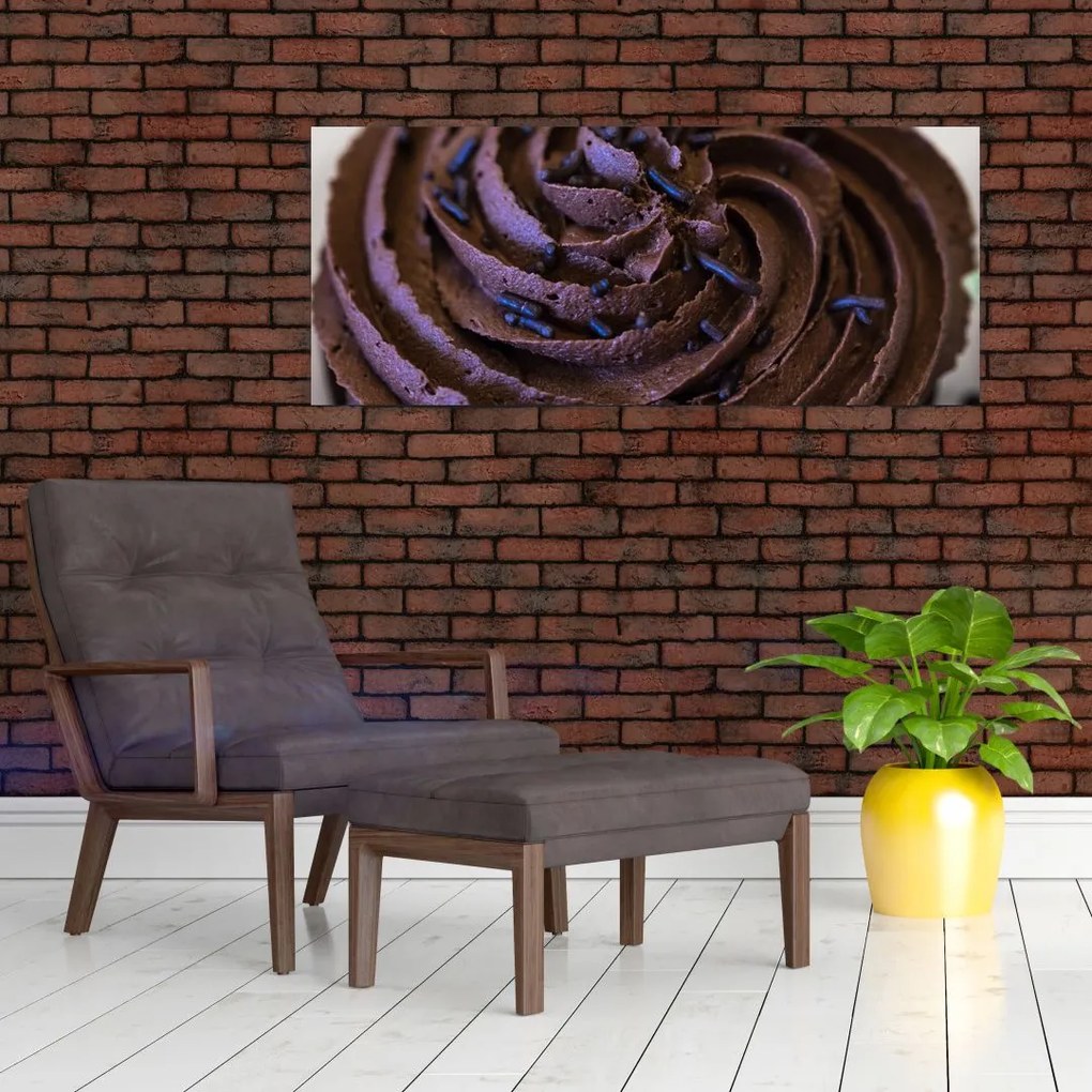 Tablou - Cupcake din ciocolată (120x50 cm)