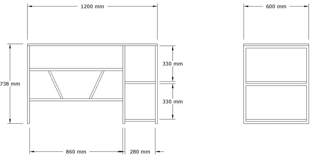 Masă PC Tonove 2 (antracit) . 1094890
