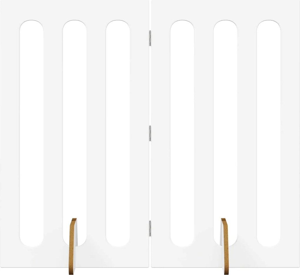 vidaXL Țarc pliabil pentru animale de companie 2 pcs Alb