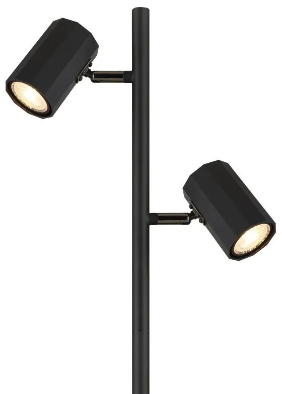 Lampa de podea cu 2 Spoturi metal negru JAMES