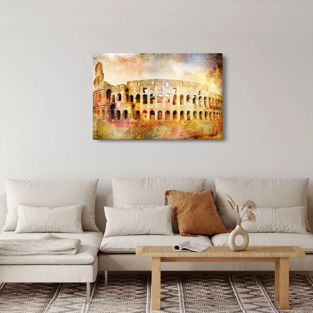 Tablou - Pictură digitală, Colosseum, Roma, Italia (90x60 cm)