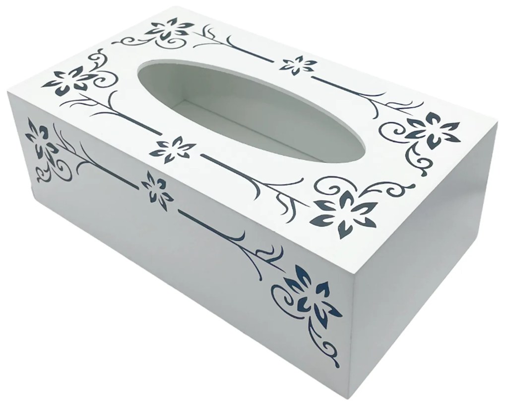 Cutie pentru servetele THEO, Alb, 25x14x9cm