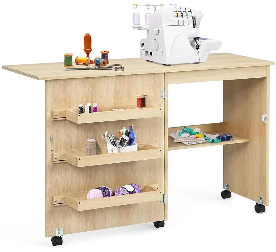 Masă pentru mașină de cusut, natur