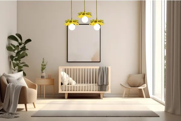 Bohemia-Design - Lustru suspendat pe cablu 1xE27/60W/230V galben
