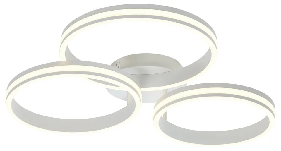 Plafonieră albă cu LED cu 3 trepte de intensitate luminoasă cu 3 lumini - Navara