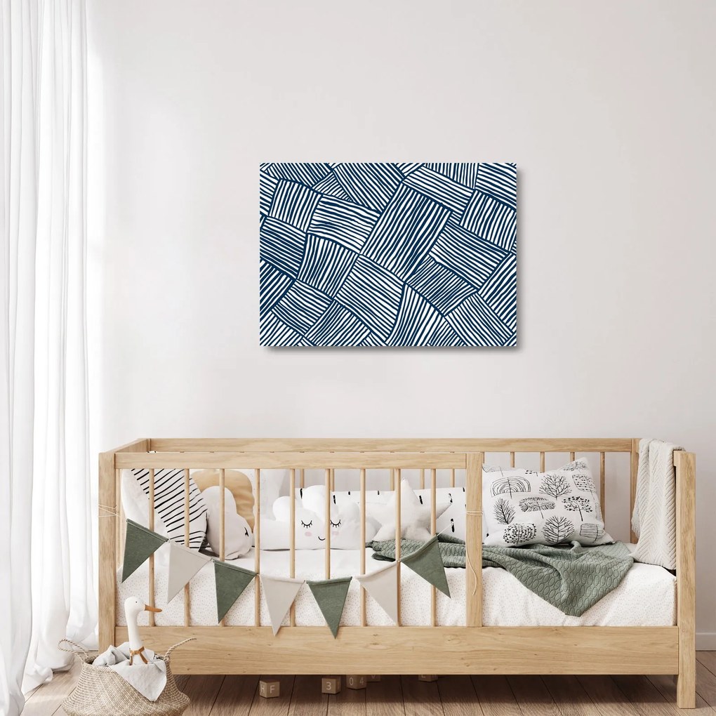 Tablou pe sticlă - linie 3D (70x50 cm)