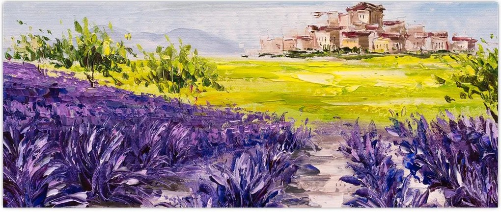Tablou - Provence, Franța, pictură în ulei (120x50 cm)