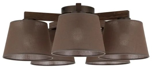 BRILAGI - lustra LED aplicată LATTE 5xE27/15W/230V pin/maro