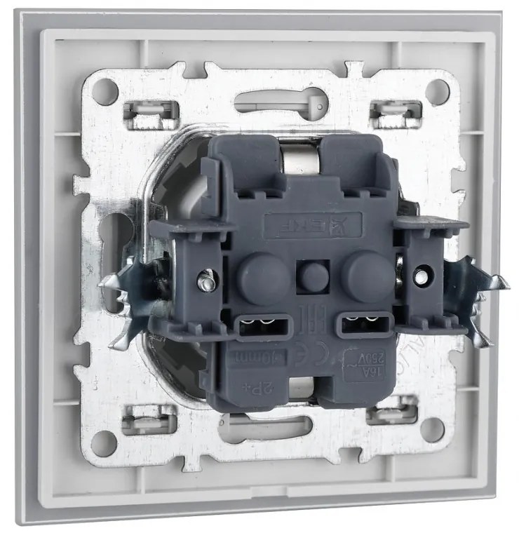 Priza Rama Sticla Elit'S, SF8010fkw ,Protectie Copii ,16A.Ip20,alba