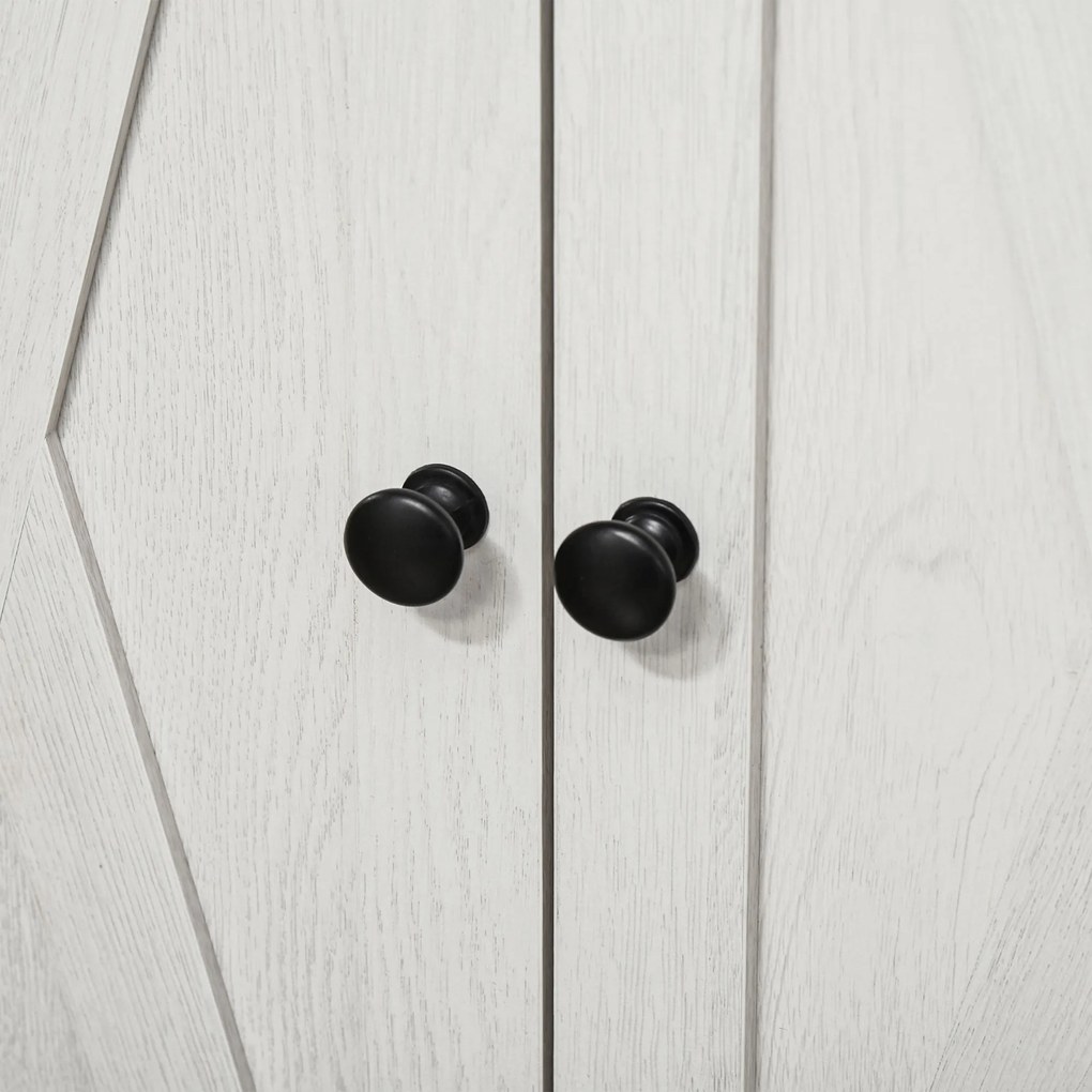 HOMCOM Bufet de depozitare cu multiple spații de depozitare, 2 uși cu raft reglabil, 1 sertar, 60L x 30Ad x 87,5Î cm | Aosom Romania