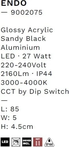 Aplica de perete LED baie IP44 ENDO