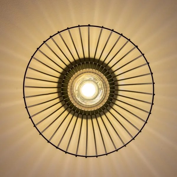 Brilagi - Plafonieră LED aplicată CERIA WIRE 1xE27/40W/230V Ø 21 cm negru