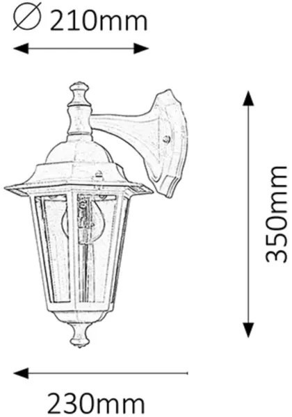 Rabalux 8202 - Corp de iluminat perete exterior VELENCE 1xE27/60W/230V