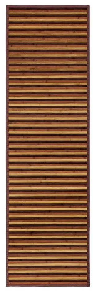 Covor tip traversă galben muștar/maro din bambus 60x200 cm – Casa Selección