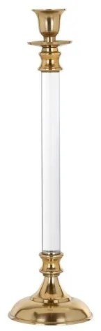 Suport lumanare Branda, Aluminiu Acril, Auriu, 37x10,5x10,5 cm