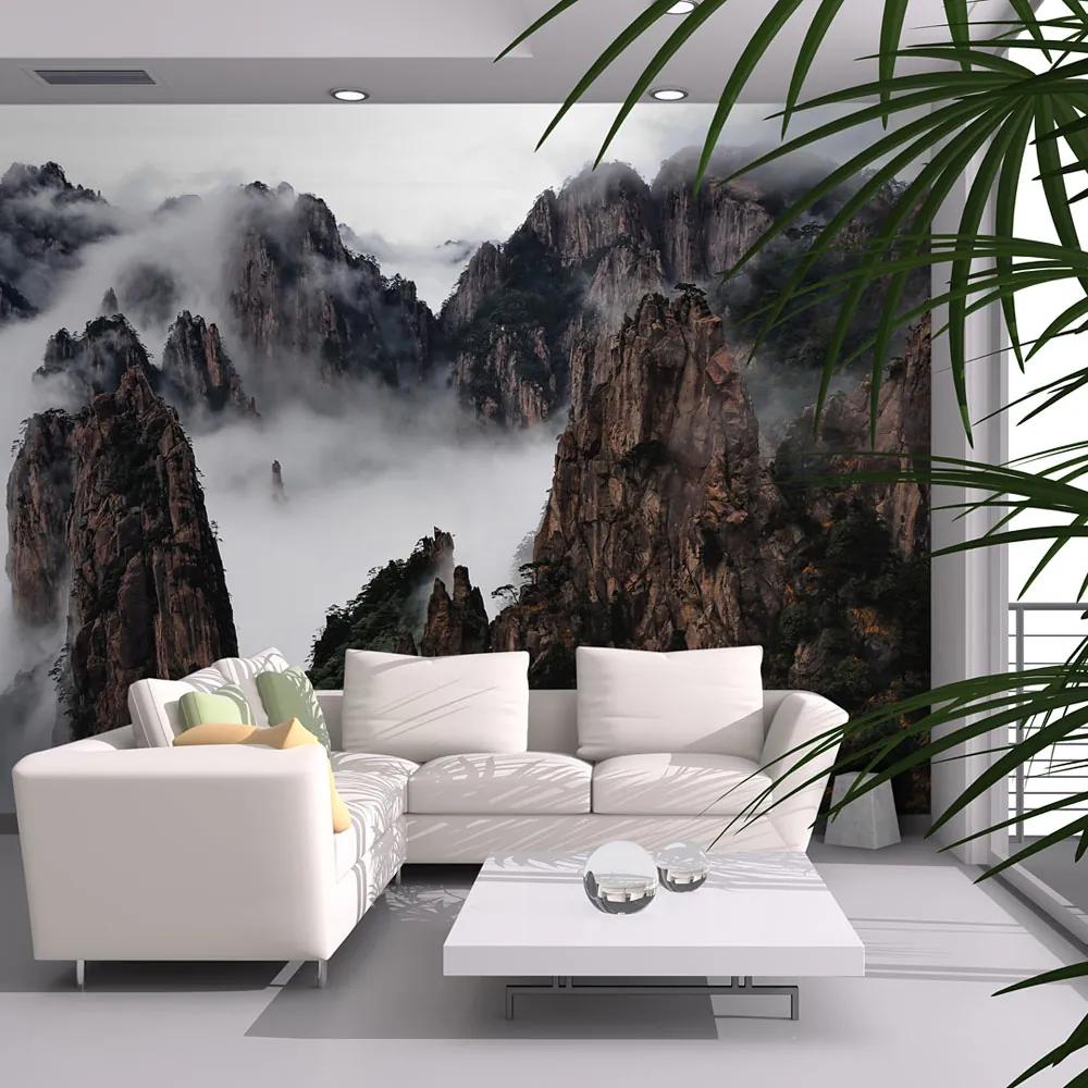 Fototapet Bimago - Sea of clouds in Huangshan Mountain, China + Adeziv gratuit 200x154 cm